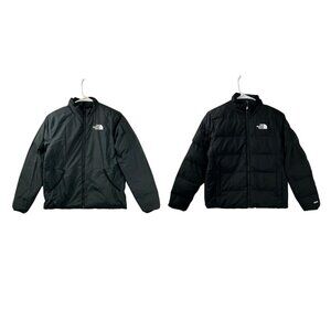 The North Face Teen Large 600 Fill Down Puffer Jacket Reversible Black Full Zip